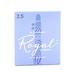 Rico Royal Bb Clarinet Reeds, Strength 2.5, Box of 10