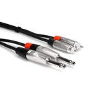 DUAL CABLE 1/4" TS - RCA 3M 10'