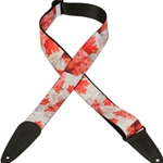 Levy's MDP-CA 2" Polyester Guitar Strap, Maple Leaves