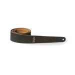 Taylor Strap, Embroidered Suede, Black, 2.5"