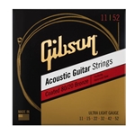 Gibson Coated 80/20 Bronze Acoustic Guitar Strings 11-52