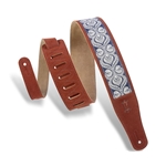 Levy's Suede Strap w/Jacquard Insert, Rust & Blue