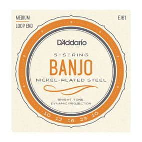 D'Addario EJ61 Banjo String Set, Medium Gauge