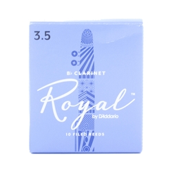 Rico Royal Bb Clarinet Reeds, Strength 3.5, Box of 10