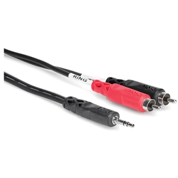 Hosa CMR-203 3.5mmTRS to Dual RCA 3'