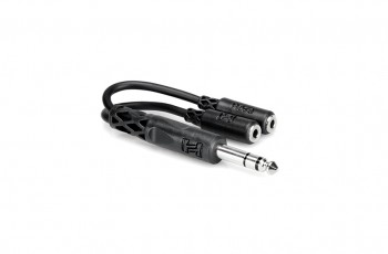 Hosa YMP-234 1/4" TRS to Dual 3.55mm TRSF