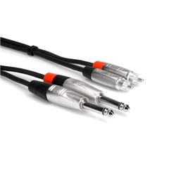 DUAL CABLE 1/4" TS - RCA 3M 10'