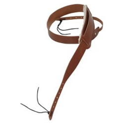 Levy's PM13NP-BRN 1.75" Carving Leather Banjo Strap