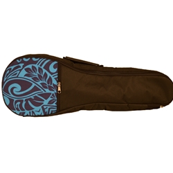 Kala Hawaiian Accent Concert Uke Gig Bag, Blue