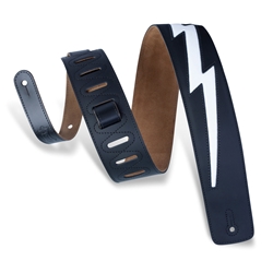 Guitar Strap Levy's Rebel Series DM2-BLK Lightning Bolt