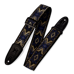 Levy's M8HT-18 Jacquard Guitar Strap - Blue/Gold