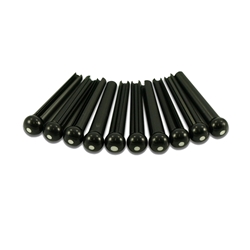 WD Deluxe 12 Pack Bridge Pins Black w/White dot