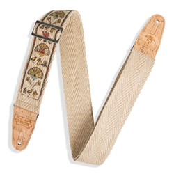 Levy's Natural Hemp Guitar Strap - Egyptian
