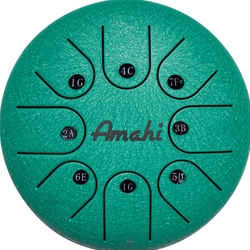 Amahi 6" Tongue Drum - Green w/Bag & Mallets