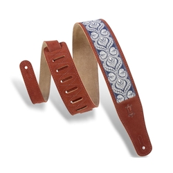 Levy's Suede Strap w/Jacquard Insert, Rust & Blue