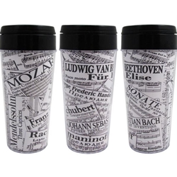 Travel Mug 16oz Sheet Music