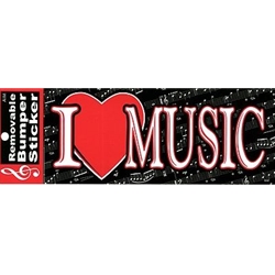 I Love Music Bumper Sticker